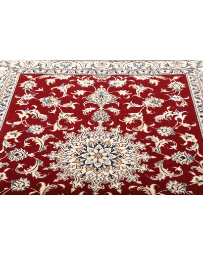 Tappeto Nain Kashmar Persia bianco marrone 153x202