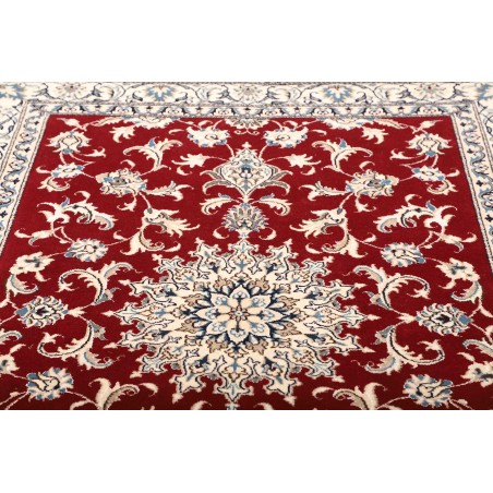 Tappeto Nain Kashmar Persia bianco marrone 153x202