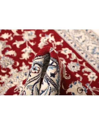 Tappeto Nain Kashmar Persia bianco marrone 153x202