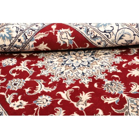 Tappeto Nain Kashmar Persia bianco marrone 153x202