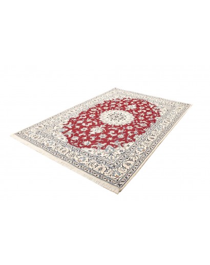 Tappeto Nain Kashmar Persia bianco grigio 167x240