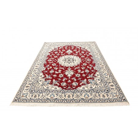 Tappeto Nain Kashmar Persia bianco grigio 167x240