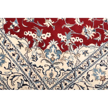 Tappeto Nain Kashmar Persia bianco grigio 167x240