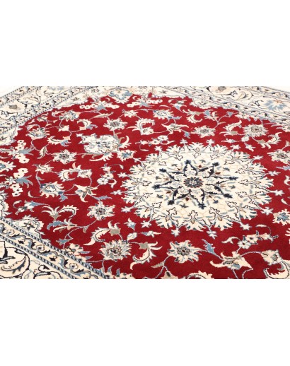 Tappeto Nain Kashmar Persia bianco grigio 167x240
