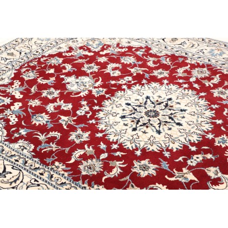 Tappeto Nain Kashmar Persia bianco grigio 167x240