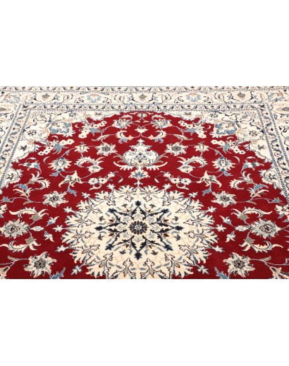 Tappeto Nain Kashmar Persia bianco grigio 167x240