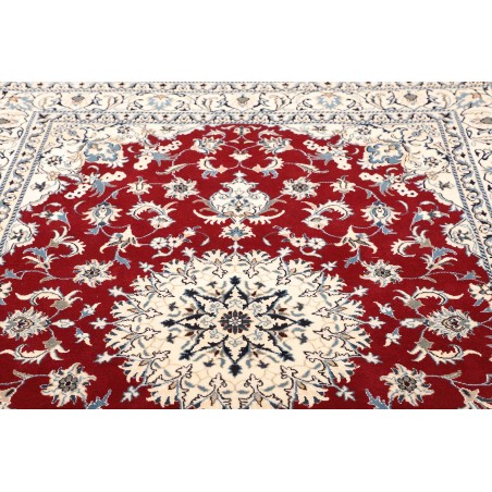Tappeto Nain Kashmar Persia bianco grigio 167x240