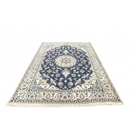 Tappeto Nain Kashmar Persia bianco grigio 168x247