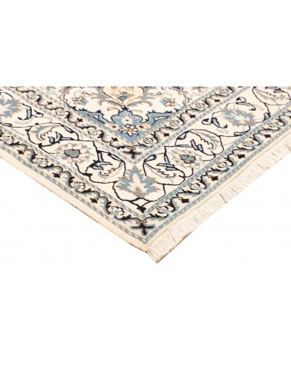 Tappeto Nain Kashmar Persia bianco grigio 168x247