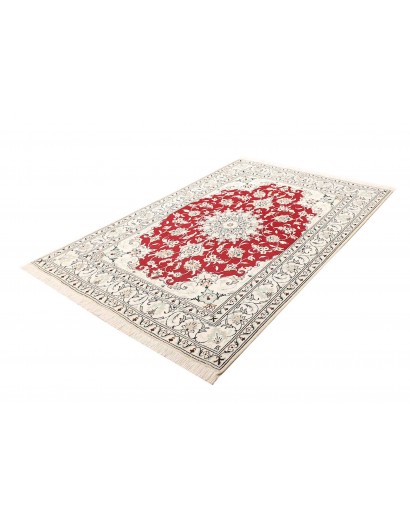 Tappeto Nain Kashmar Persia bianco marrone 145x220