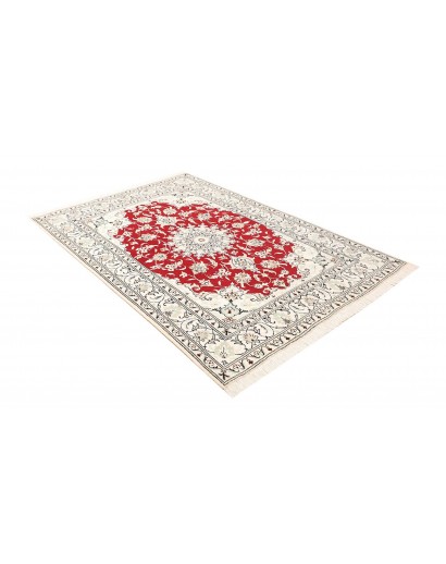 Tappeto Nain Kashmar Persia bianco marrone 145x220