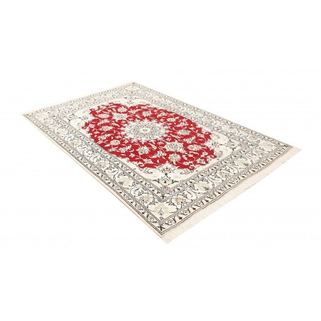 Tappeto Nain Kashmar Persia bianco marrone 145x220