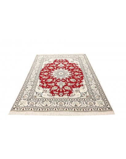 Tappeto Nain Kashmar Persia bianco marrone 145x220