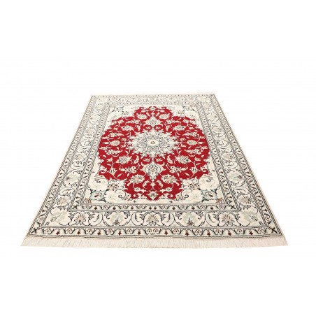 Tappeto Nain Kashmar Persia bianco marrone 145x220