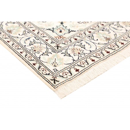 Tappeto Nain Kashmar Persia bianco marrone 145x220