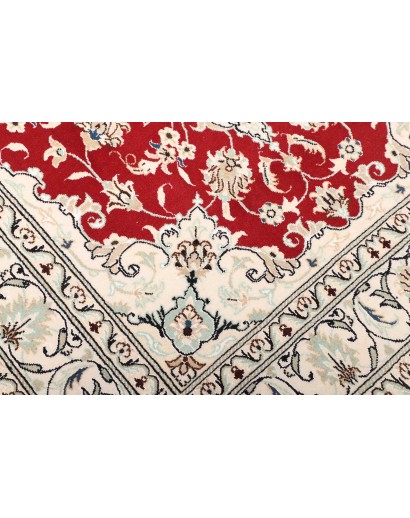Tappeto Nain Kashmar Persia bianco marrone 145x220