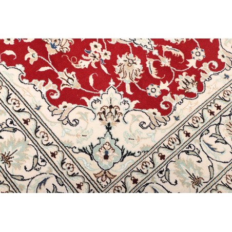Tappeto Nain Kashmar Persia bianco marrone 145x220