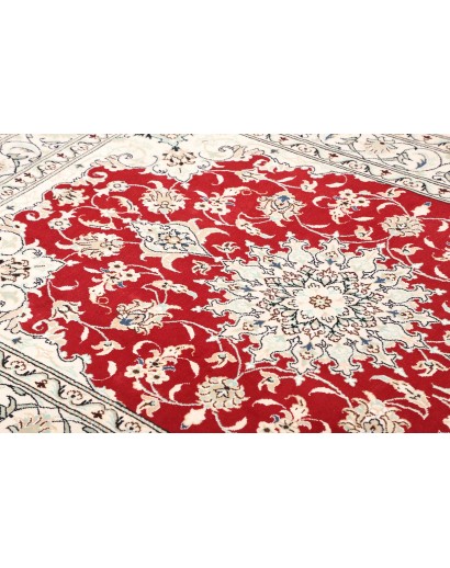 Tappeto Nain Kashmar Persia bianco marrone 145x220