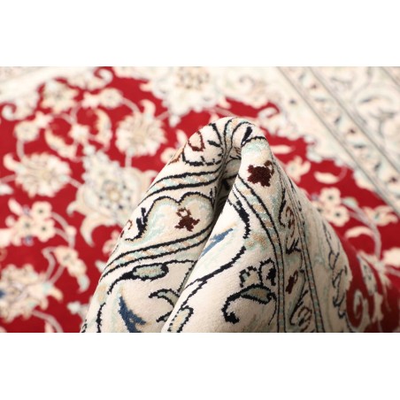 Tappeto Nain Kashmar Persia bianco marrone 145x220