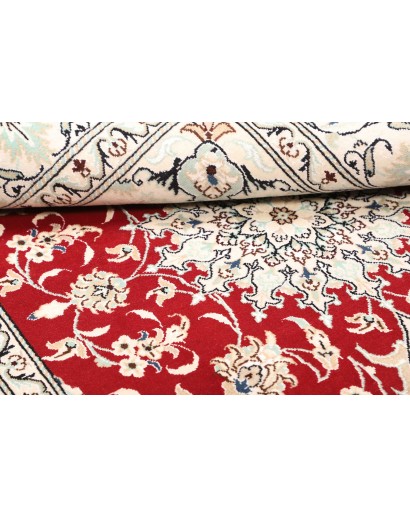 Tappeto Nain Kashmar Persia bianco marrone 145x220