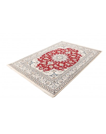 Tappeto Nain Kashmar Persia bianco marrone 147x208