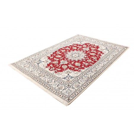 Tappeto Nain Kashmar Persia bianco marrone 147x208