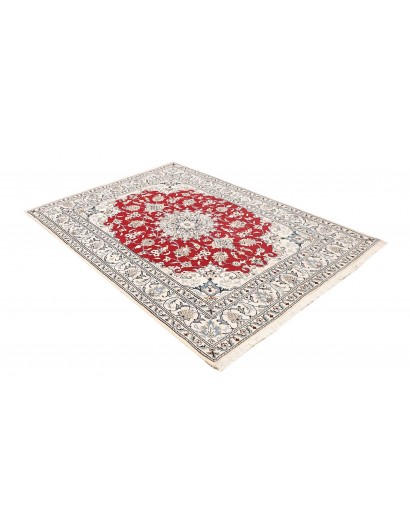 Tappeto Nain Kashmar Persia bianco marrone 147x208
