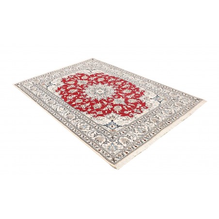 Tappeto Nain Kashmar Persia bianco marrone 147x208