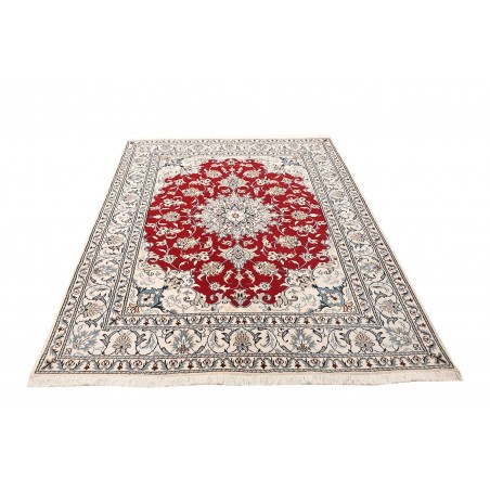 Tappeto Nain Kashmar Persia bianco marrone 147x208