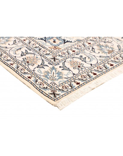 Tappeto Nain Kashmar Persia bianco marrone 147x208