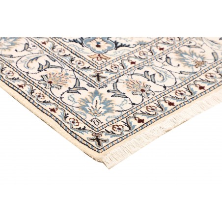 Tappeto Nain Kashmar Persia bianco marrone 147x208