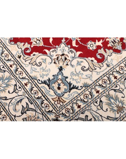 Tappeto Nain Kashmar Persia bianco marrone 147x208