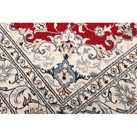 Tappeto Nain Kashmar Persia bianco marrone 147x208