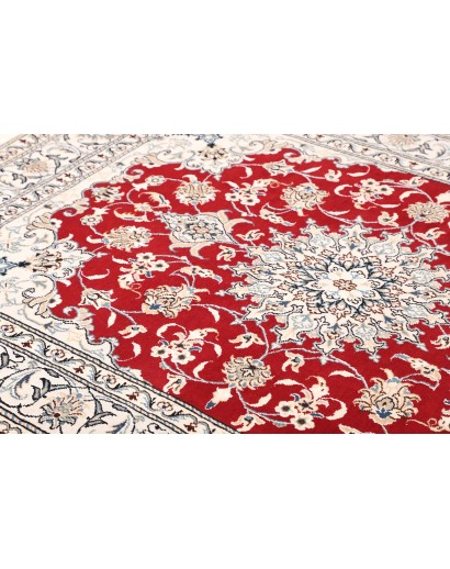 Tappeto Nain Kashmar Persia bianco marrone 147x208