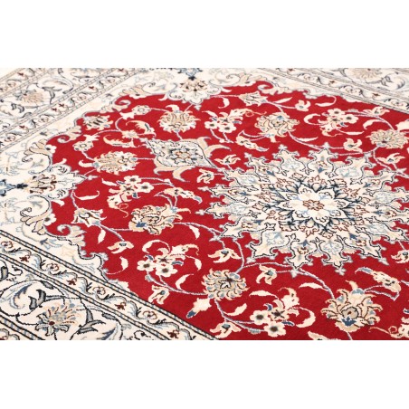 Tappeto Nain Kashmar Persia bianco marrone 147x208