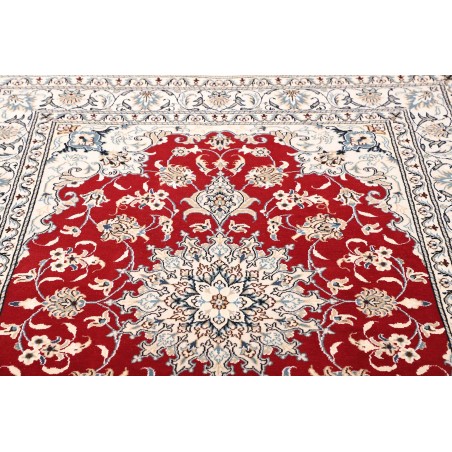 Tappeto Nain Kashmar Persia bianco marrone 147x208
