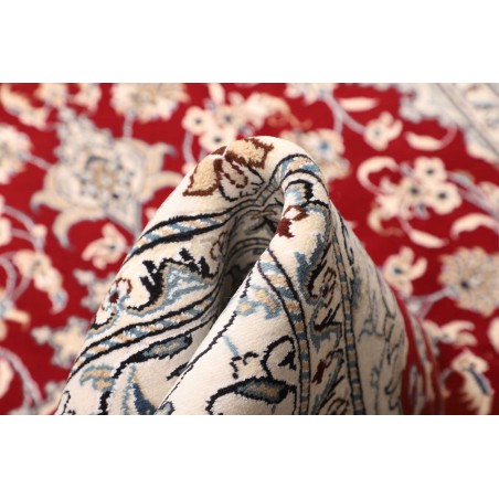 Tappeto Nain Kashmar Persia bianco marrone 147x208