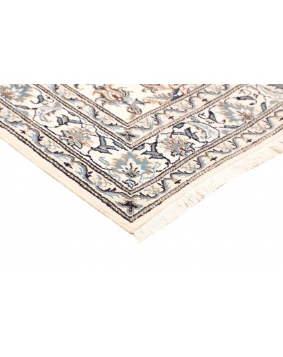 Tappeto Nain Kashmar Persia bianco grigio 150x200