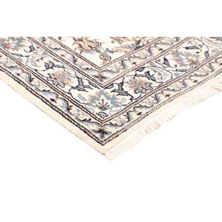 Tappeto Nain Kashmar Persia bianco grigio 150x200