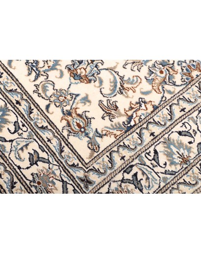 Tappeto Nain Kashmar Persia bianco grigio 150x200