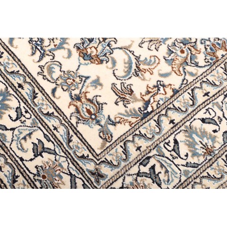 Tappeto Nain Kashmar Persia bianco grigio 150x200