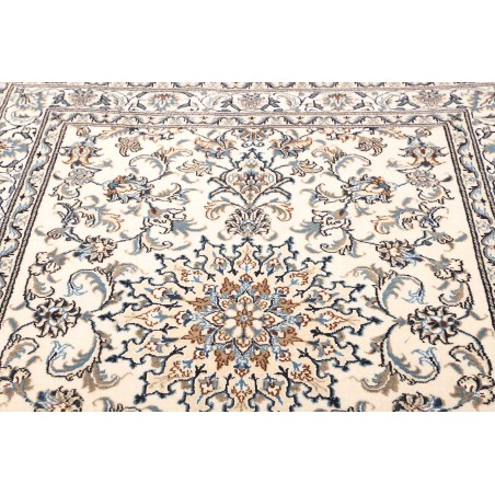 Tappeto Nain Kashmar Persia bianco grigio 150x200