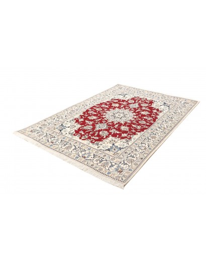 Tappeto Nain Kashmar Persia bianco marrone 148x210