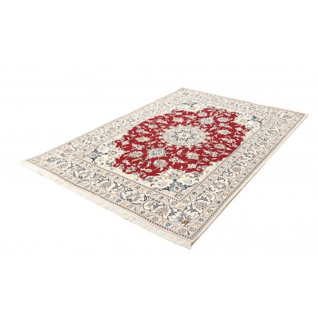 Tappeto Nain Kashmar Persia bianco marrone 148x210