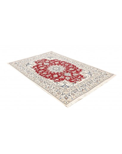 Tappeto Nain Kashmar Persia bianco marrone 148x210
