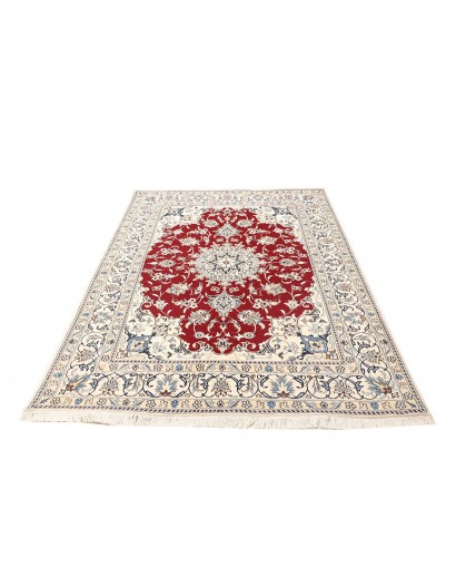 Tappeto Nain Kashmar Persia bianco marrone 148x210