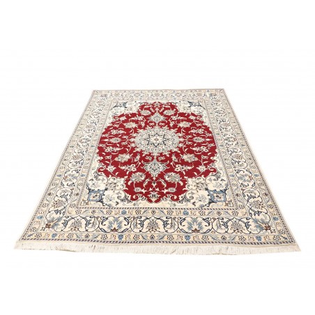 Tappeto Nain Kashmar Persia bianco marrone 148x210