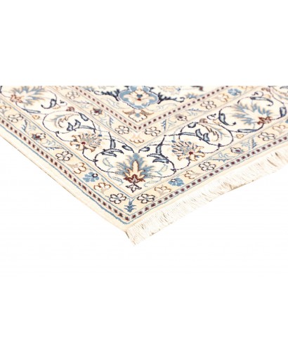 Tappeto Nain Kashmar Persia bianco marrone 148x210