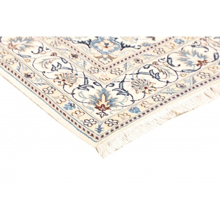 Tappeto Nain Kashmar Persia bianco marrone 148x210