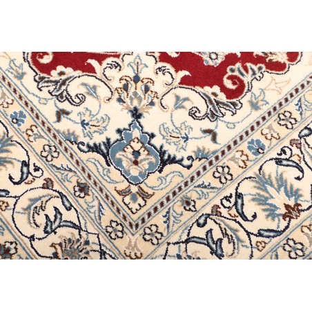 Tappeto Nain Kashmar Persia bianco marrone 148x210